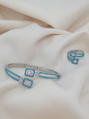 اساور مع خاتم زركونات موديل رقم 074