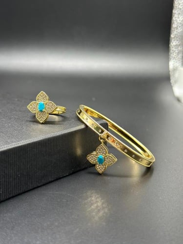 اساور مع خاتم زركونات موديل رقم 041