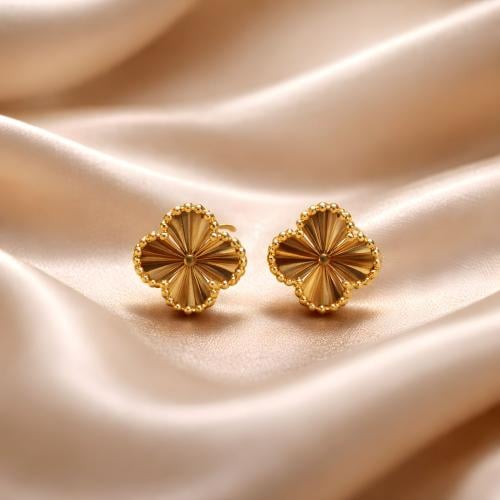 Gold hoop earrings, 18 karat