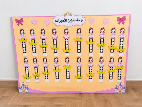 لوحة تعزيز الاميرات( بدون كتابه الاسماء)مقاس٥٠&٧٠