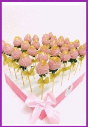 توزيعات مدرسية فراولة بالشوكليت الوردية