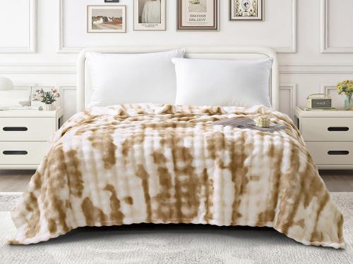 بطانية PREMIUM مشجرة مخمل خفيفة مزدوج - 200×230 سم...