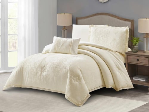 مفرش AMORA فاخر جاكار مفرد ونص - 140×200 سم - 6 قط...