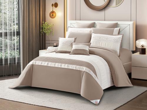 مفرش TALULA فاخر جاكار مزدوج - 200×200 سم - 12 قطع...