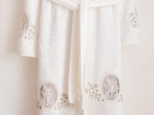 طقم أرواب استحمام HAYAL مزدوج بامبو 13 قطعة - بيج...