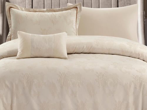 مفرش CARLA فاخر جاكار مفرد ونص - 140×200 سم - 6 قط...