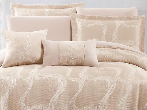 مفرش ANALIA فاخر جاكار مزدوج - 200×200 سم - 10 قطع...