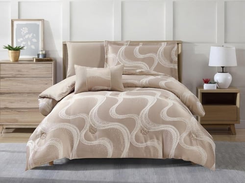 مفرش ANALIA فاخر جاكار مفرد ونص - 140×200 سم - 6 ق...