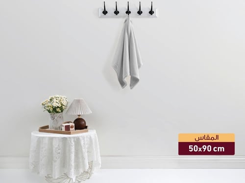 طقم مناشف كورال 3 قطع مايكروفايبر - رمادي فاتح