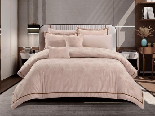 مفرش CARLA فاخر جاكار مزدوج - 200×200 سم - 10 قطع...