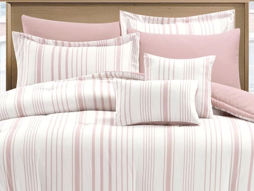 مفرش LAYLA صيفي مخطط مزدوج - 200×200 سم - 10 قطع -...