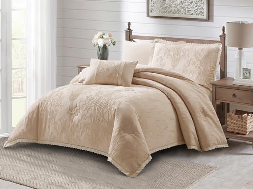 مفرش AMORA فاخر جاكار مفرد ونص - 140×200 سم - 6 قط...