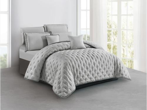 مفرش EMILY صيفي مطرز كابتونيه مزدوج - 200×200 سم -...