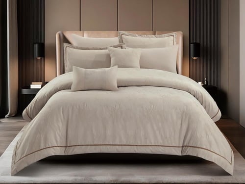 مفرش CARLA فاخر جاكار مزدوج - 200×200 سم - 10 قطع...