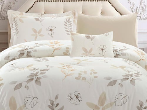 مفرش DONA مشجر مودرن قطن مفرد ونص - 140×200 سم - 6...