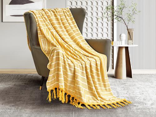 رمية كنب FLANNEL مشجرة مخمل خفيفة مفرد - 120×172 س...