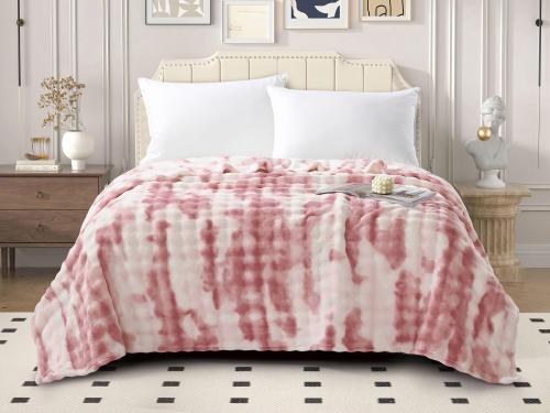 بطانية PREMIUM مشجرة مخمل خفيفة مزدوج - 200×230 سم...