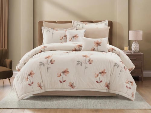 مفرش DONA مشجر مودرن قطن مزدوج - 200×200 سم - 10 ق...