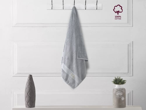 منشفة حمام وسط قطن بامبو - 70×140 سم