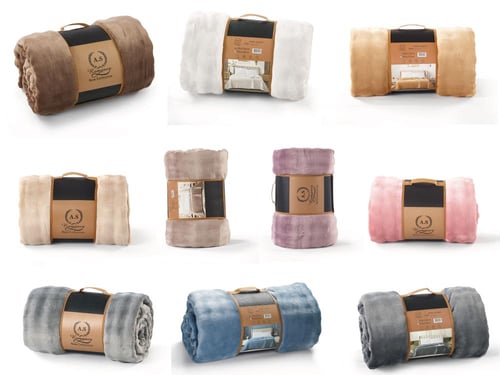 بطانية POP سادة مخمل خفيفة مزدوج - 200×230 سم - جم...