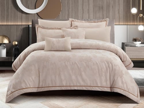 مفرش CARLA فاخر جاكار مزدوج - 200×200 سم - 10 قطع...