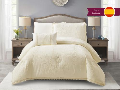 مفرش AMORA فاخر جاكار مفرد ونص - 140×200 سم - 6 قط...