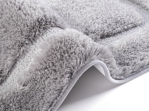 دعاسة حمام فرو ناعم - رمادي