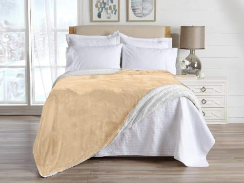 بطانية أدورا خفيفة مخمل فرو مزدوج - 200×240 سم - ب...