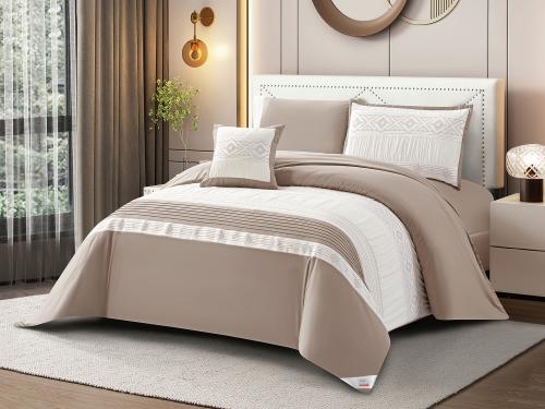 مفرش TALULA فاخر جاكار مفرد ونص - 140×200 سم - 6 ق...