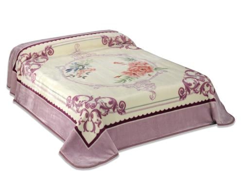 بطانية مورا جولد الإسبانية طابق واحد مزدوج - ليلك