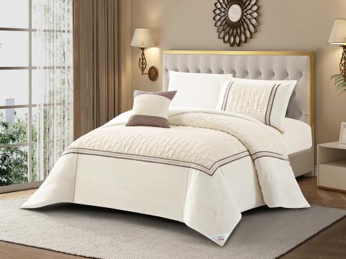 مفرش TALULA فاخر جاكار مفرد ونص - 140×200 سم - 6 ق...
