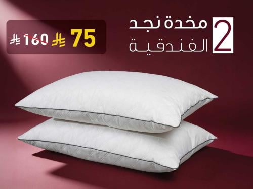 بكج 2 مخدة نجد الفندقية مايكروفايبر - 1000 جرام -...
