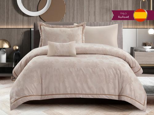 مفرش CARLA فاخر جاكار مفرد ونص - 140×200 سم - 6 قط...