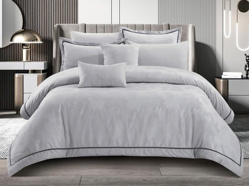 مفرش CARLA فاخر جاكار مزدوج - 200×200 سم - 10 قطع...