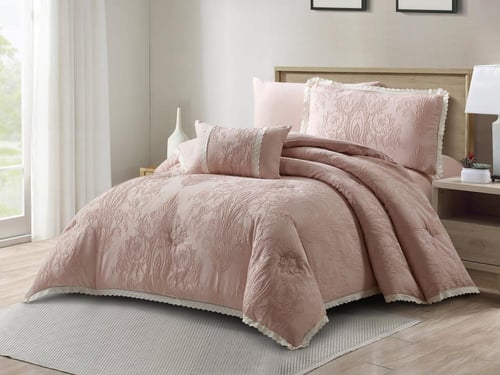 مفرش AMORA فاخر جاكار مفرد ونص - 140×200 سم - 6 قط...