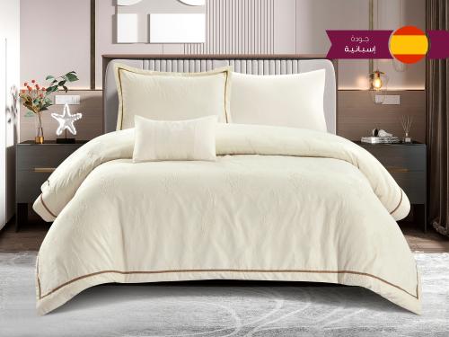 مفرش CARLA فاخر جاكار مفرد ونص - 140×200 سم - 6 قط...