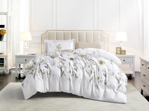 تلبيسة لحاف KIORA مشجر بدون حشوة مفرد ونص 4 قطع -...