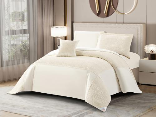 مفرش TALULA فاخر جاكار مفرد ونص - 140×200 سم - 6 ق...