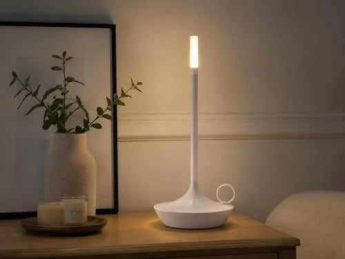 مصباح طاولة LED لاسلكي لمس قابل لإعادة الشحن - أبي...