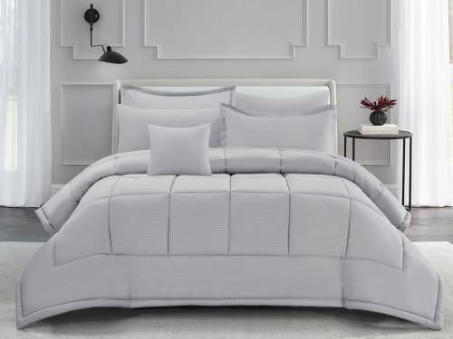 مفرش HILTON فندقي مزدوج - 200×200 سم - 8 قطع - رما...