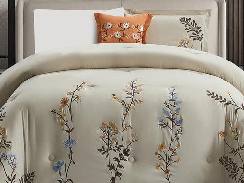 مفرش VONTY صيفي مطرز مفرد ونص - 140×200 سم - 6 قطع...