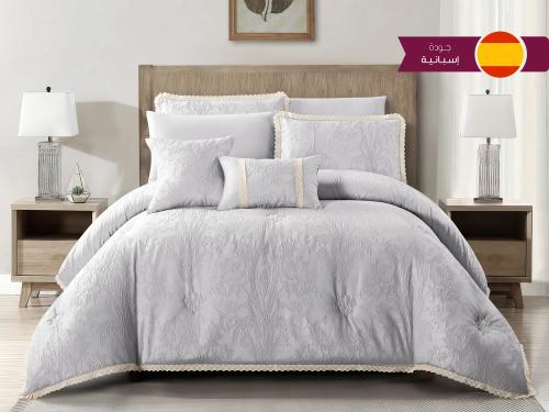 مفرش AMORA فاخر جاكار مزدوج - 200×200 سم - 10 قطع...