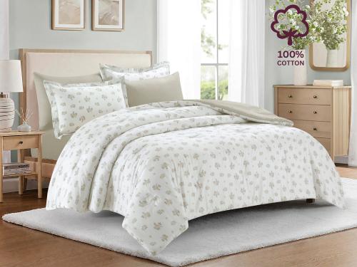 مفرش AMIRA قطن مشجر مودرن مزدوج - 200×200 سم - 6 ق...