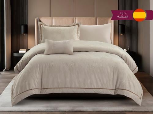 مفرش CARLA فاخر جاكار مفرد ونص - 140×200 سم - 6 قط...