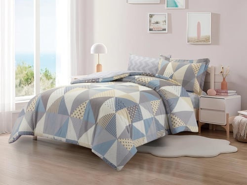 مفرش MARIO مودرن قطن مفرد ونص - 140×200 سم - 4 قطع...