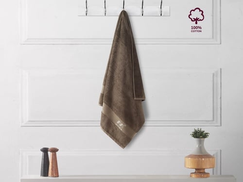 منشفة حمام وسط قطن بامبو - 70×140 سم