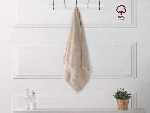 منشفة حمام وسط قطن بامبو - 70×140 سم