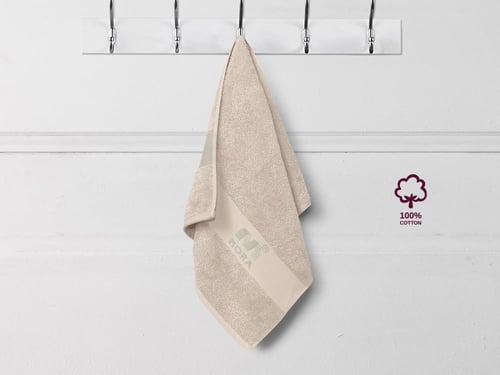طقم مناشف قطن بامبو 4 قطع - كريمي