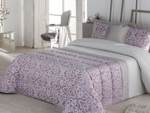 مفرش DIMAS فاخر مزدوج - 200×200 سم - 7 قطع - موف