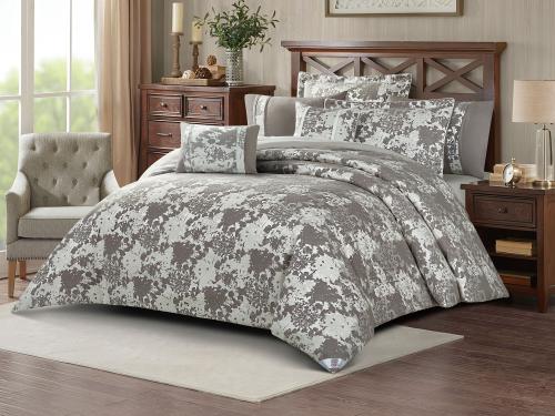 مفرش GRIS فاخر جاكار مزدوج - 200×200 سم - 8 قطع -...